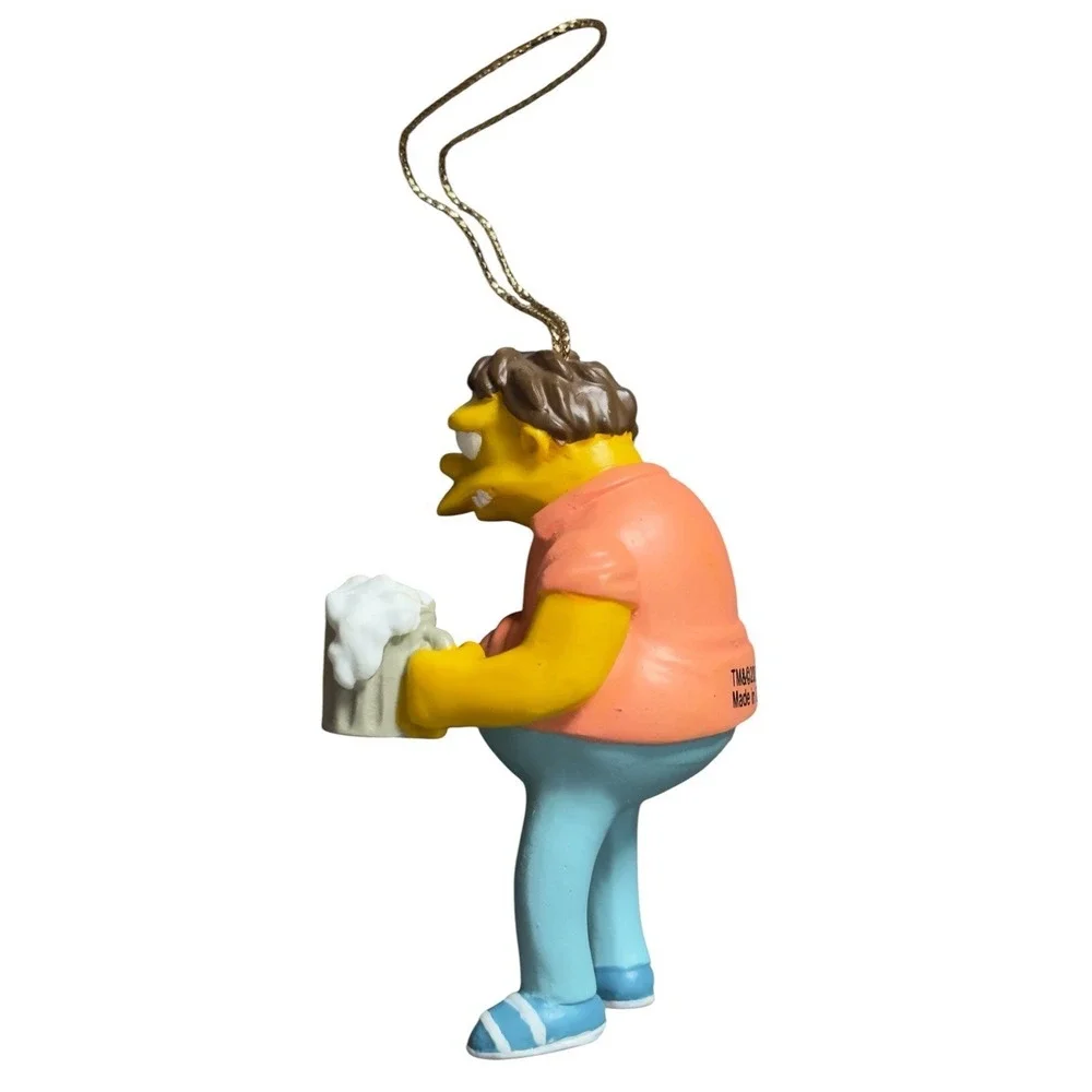 The Simpsons Barney Gumble Christmas Ornament Figurine w Beer Mug Moe's Tavern‎
